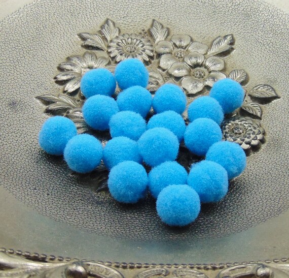 Blue Pom Poms Polyester Pom Pom Ball Pom Poms 9 10mm Pom Etsy
