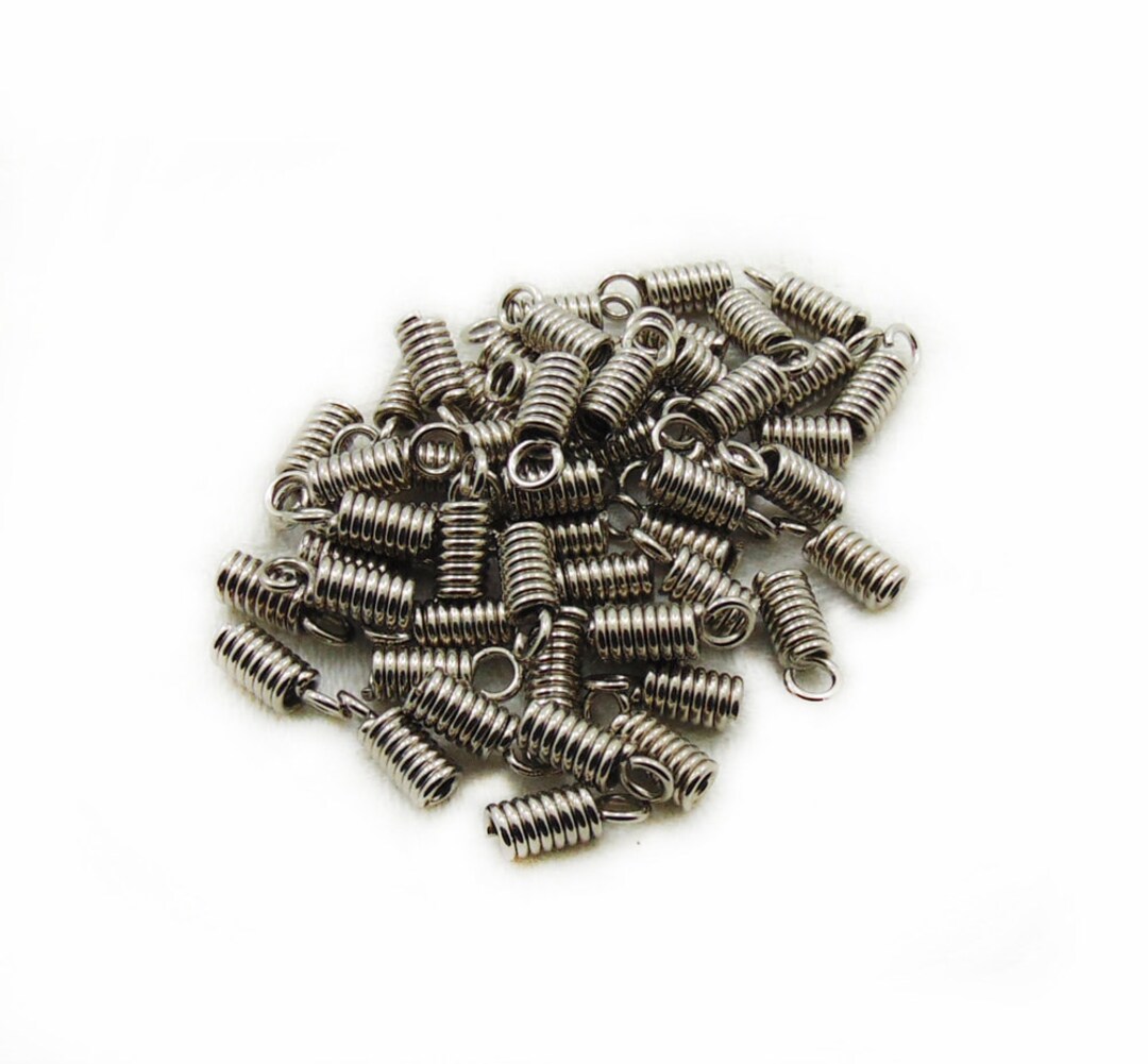 Coil Ends Crimps, Antiqued Coil Ends, Coil Ends, Crimp Coils, Cord