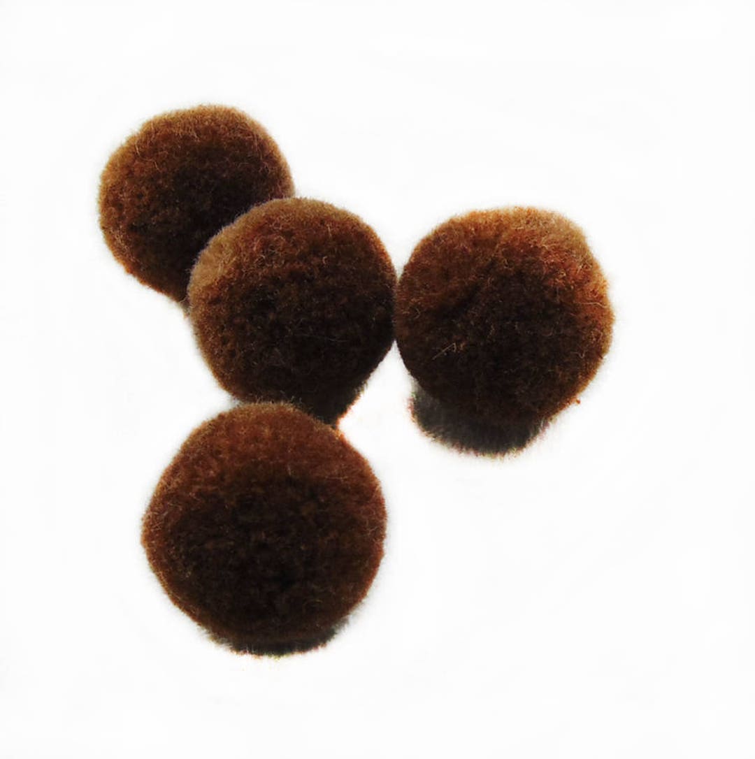 4 Pcs 4cm/5cm/6cm/ 2 Pcs 8cm/10cm Light Brown Pom Pom, Pom Pom