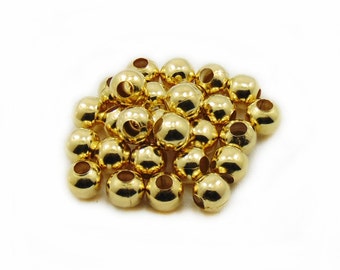 Gold Color Acrylic Beads, Ball Beads, Spacer Beads, 8mm Beads, Round  Beads, Jewelry Making, DIY Spacer Beads