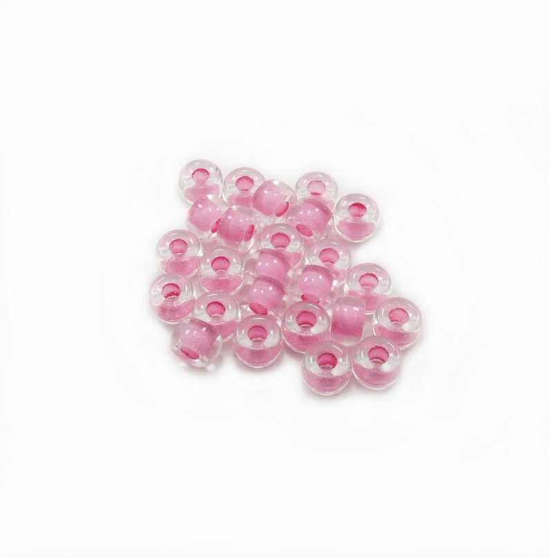 Pink Glass Beads Rondelle Beads Glass Beads Pink Beads 12 Etsy New Zealand
