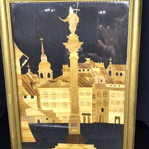 Strowerk vintage antiek stadsbeeld zwartbruin