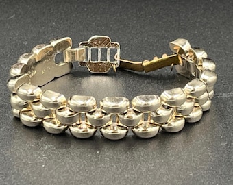 vintage tank track bracelet gold unusual panther link