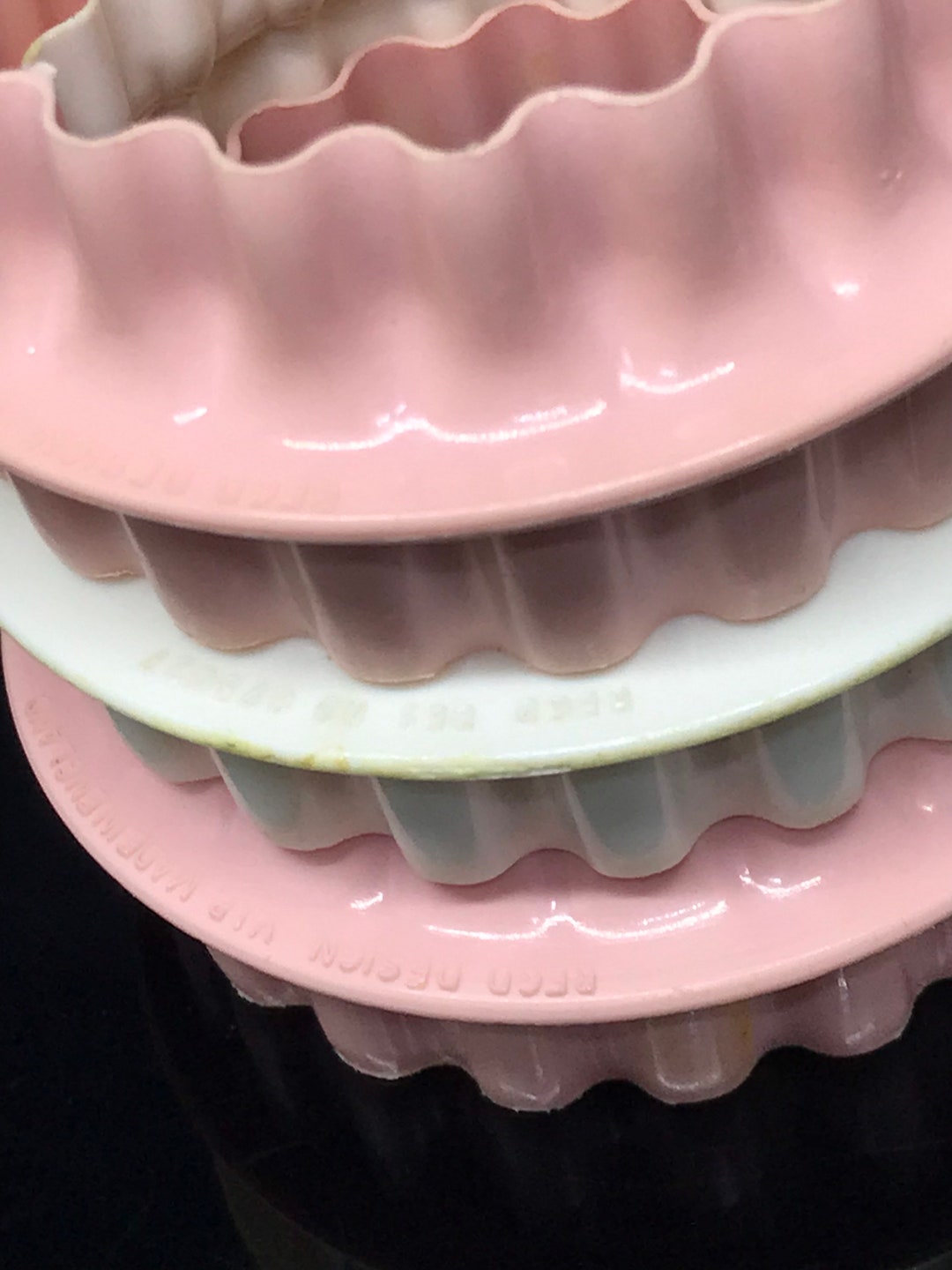 Vintage Cookie Cutters Retro Original Pink White Etsy