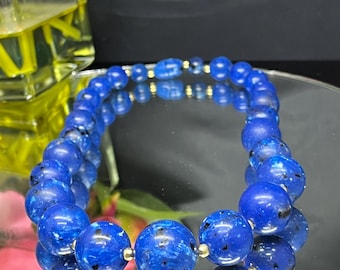 Blue  necklace vintage statement plastic