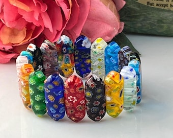 millefiore bracelet stretch multi coloured