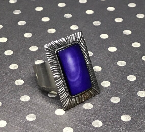 steel ring blue signed lord python - image 2