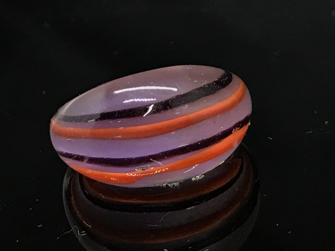 Pink Striped Glass Ring Vintage Statement Murano Etsy