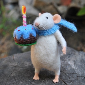 Needle felt mouse  Wool mouse  Felted animal needle felt animal felted miniature cute felt mouse  Felted wool animal wool toy