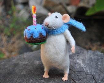 Needle felt mouse  Wool mouse  Felted animal needle felt animal felted miniature cute felt mouse  Felted wool animal wool toy