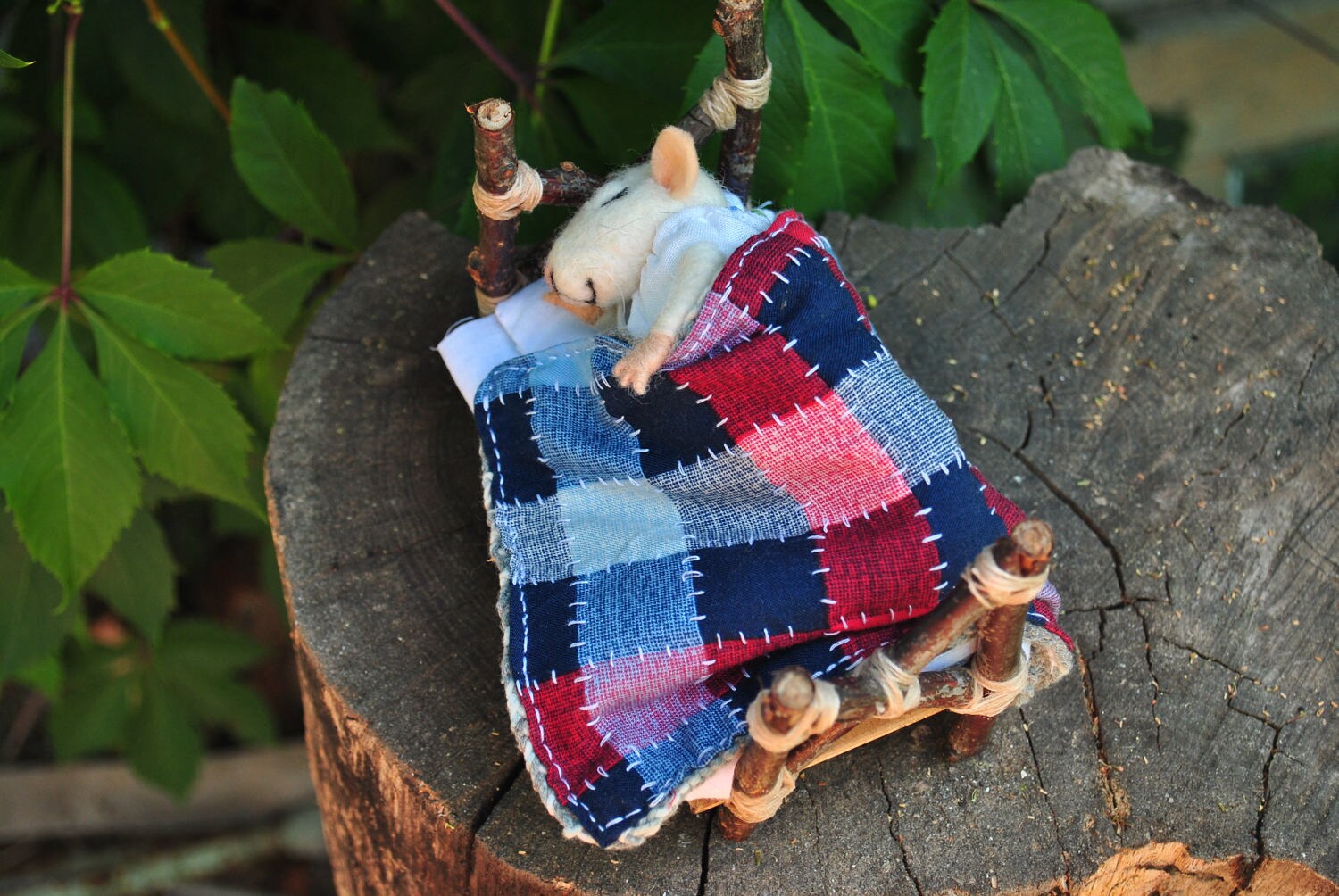 Mouse in bed tiny felt mice Mouse sleeping Needle felt Etsy