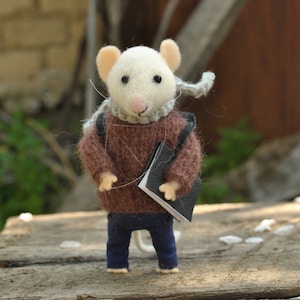 Mouse  Needle felted wool mouse Felt miniature Mouse lover gift Felt animal
