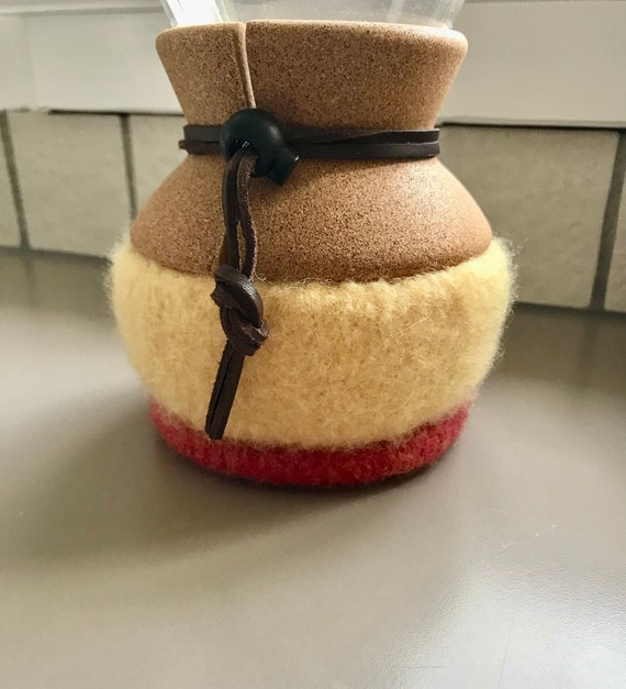 Yellow and Coral Cozy for 4-cup Bodum Pour Over Coffee Pot - Etsy
