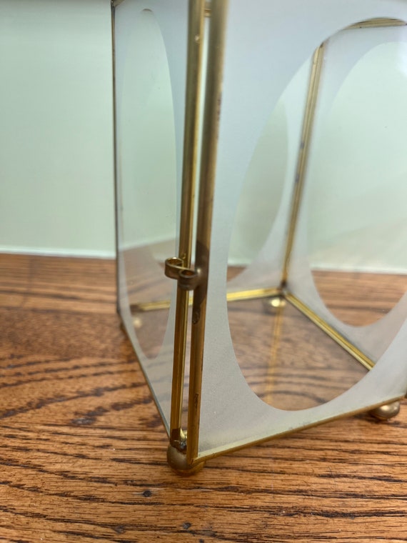 Glass Brass box, vintage display curious rectangu… - image 3