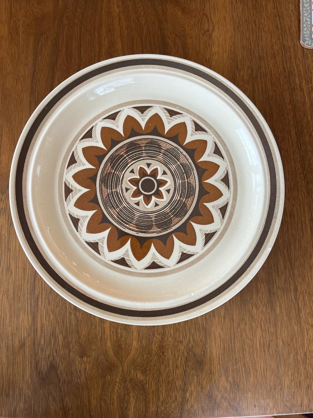 OMEGASTONE AZTEC Dinner, Vintage Set of Four Royal China Stoneware ...
