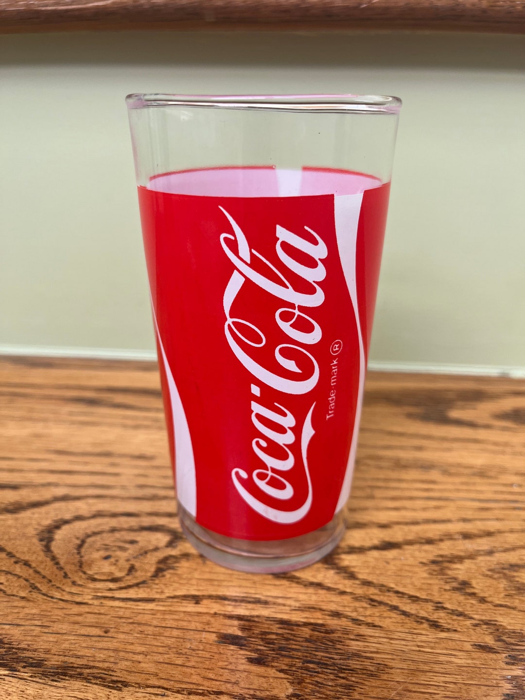 Coca Cola Glass Vintage Retro Coke Glass 5.25 Tall Etsy
