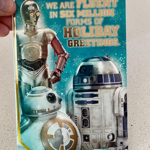 16 cartes de Noël Hallmark Star Wars R2D2 et 3CPO, neuves dans leur boîte, à collectionner