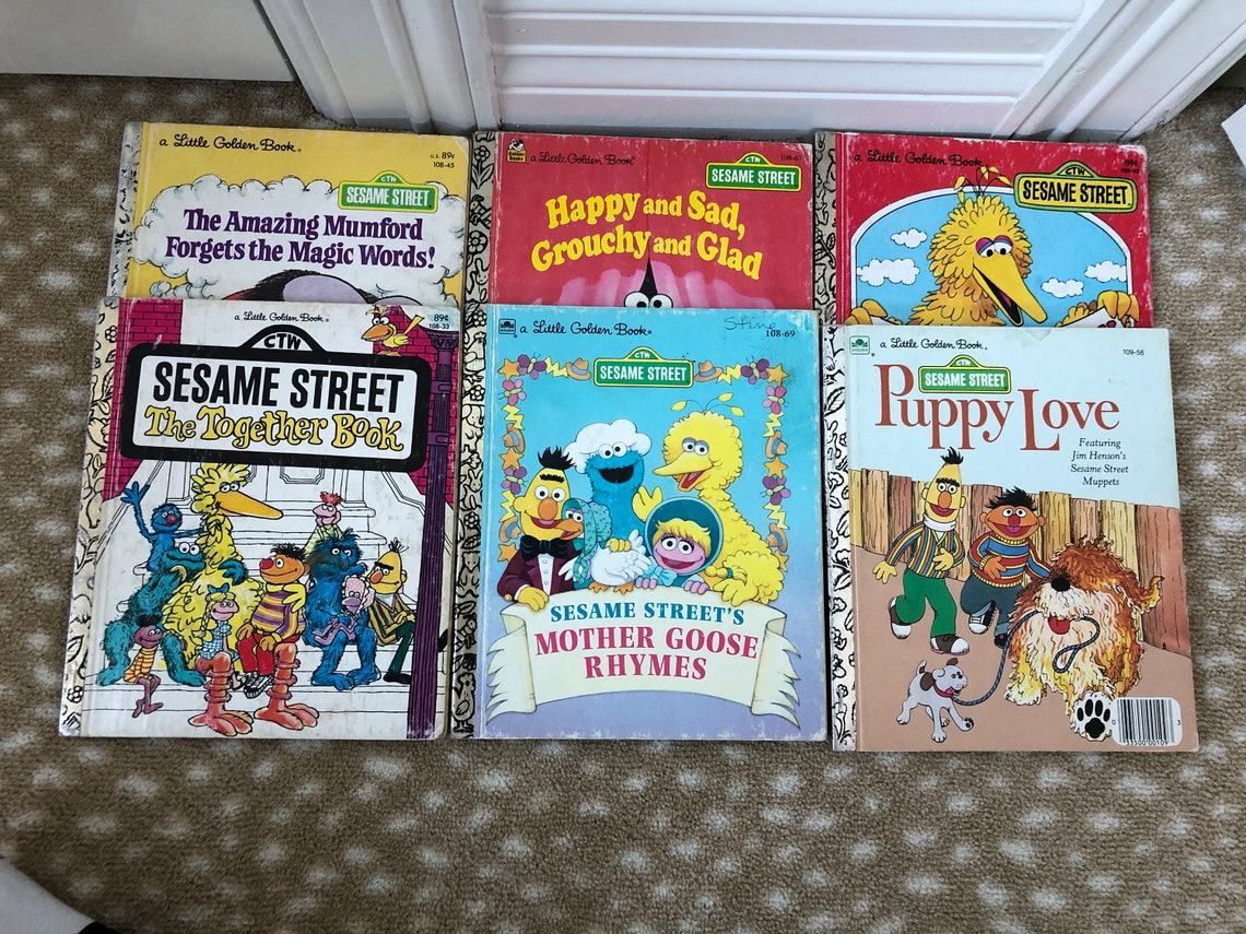 Sesame Street books set of six 6 Little Golden Book | Etsy