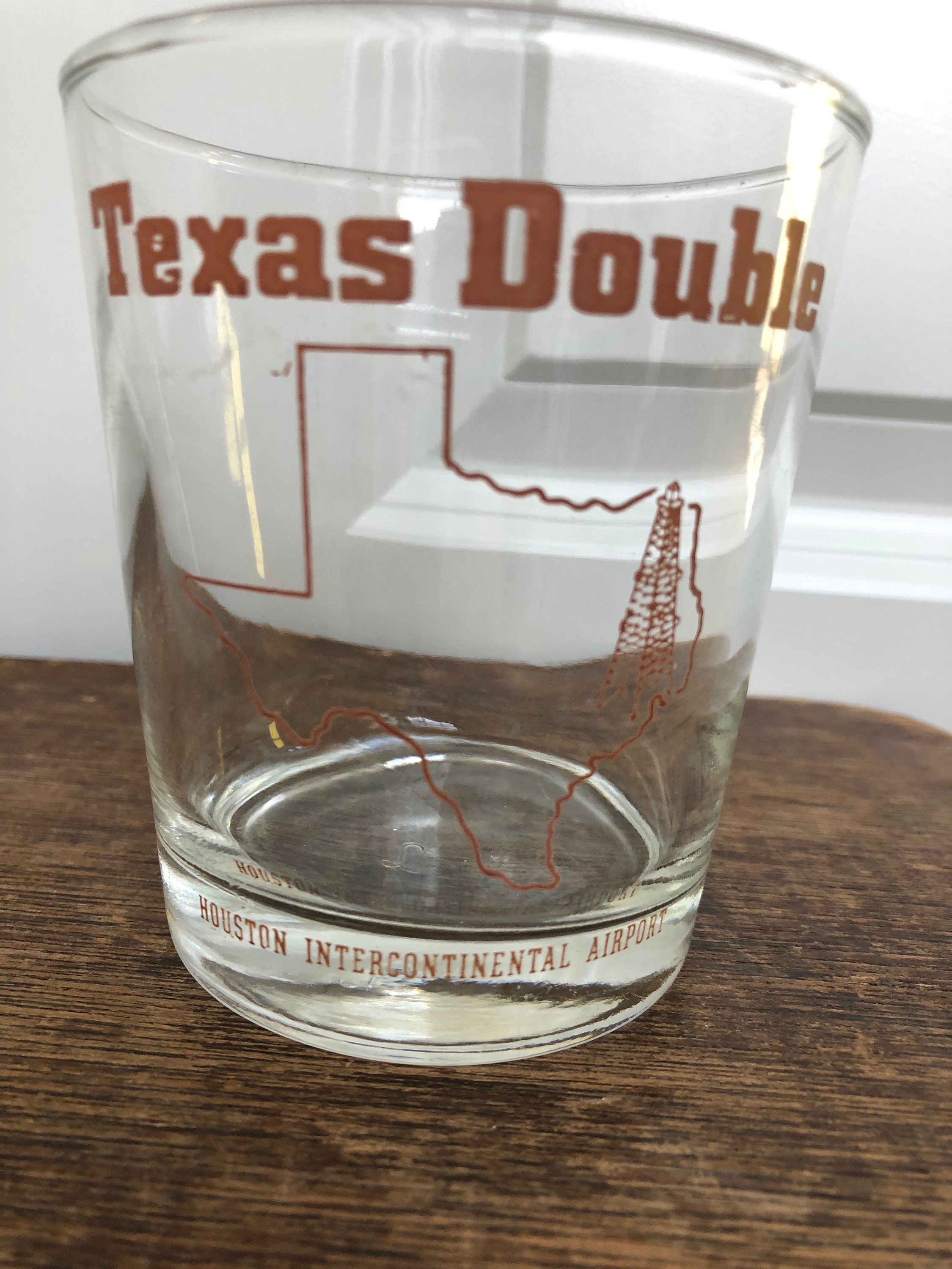 Texas cocktail glass Texas double Houston Intercontinental Etsy