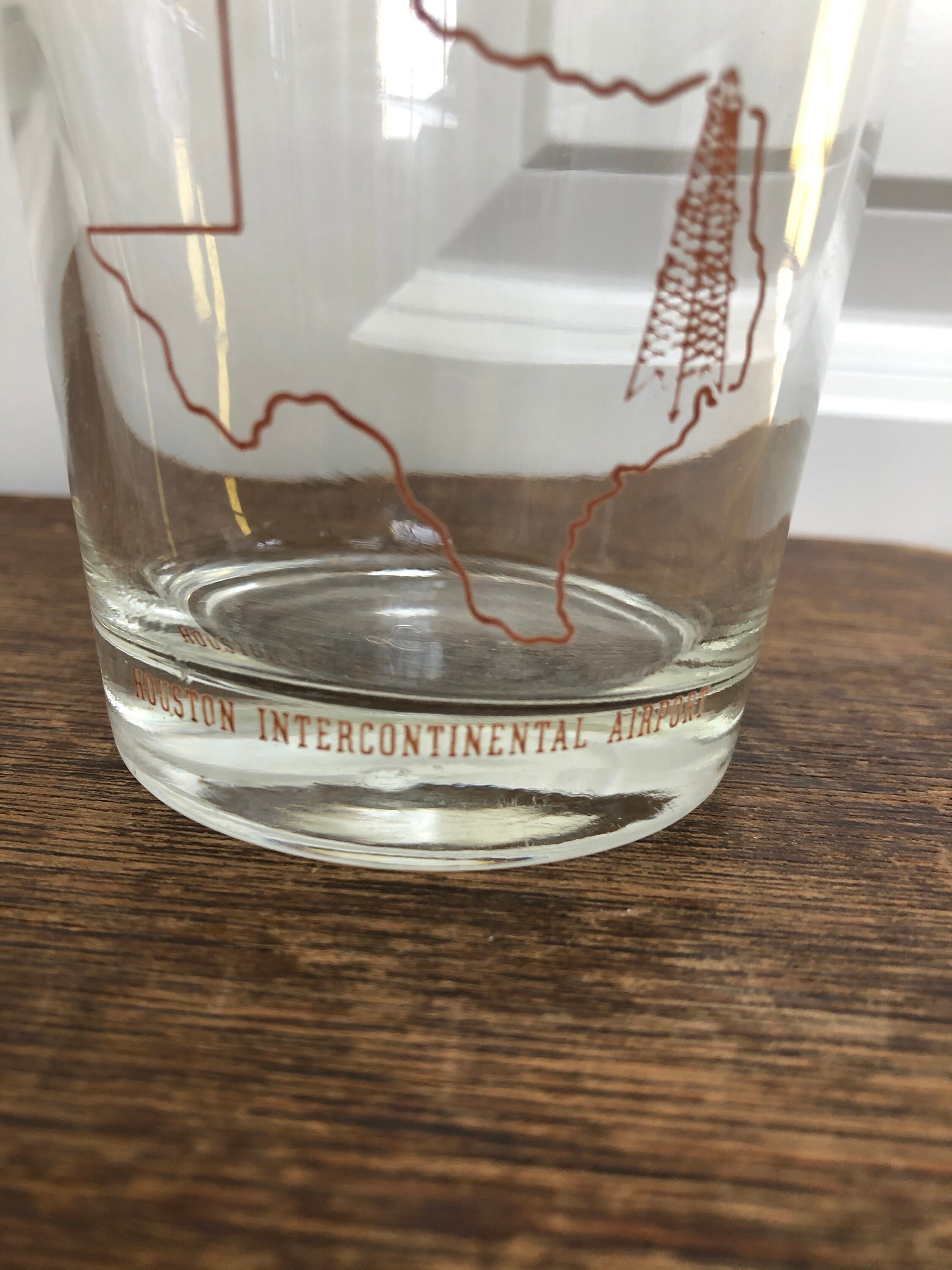 Texas cocktail glass Texas double Houston Intercontinental Etsy