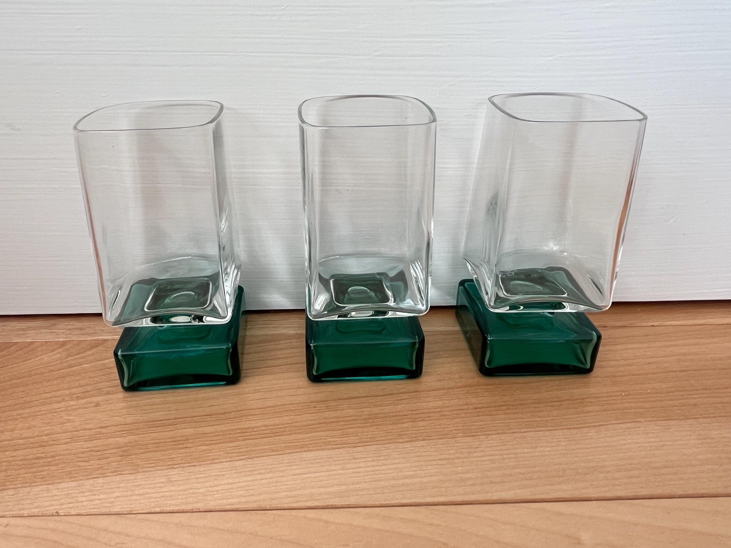 Square Base Vintage Glasses - Etsy