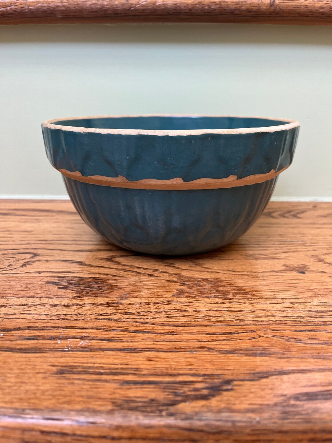 Vintage Clay City Pottery Teal Blue 6 Stoneware Bowl Etsy