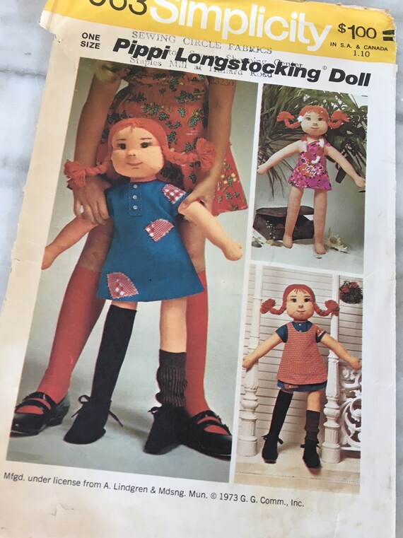 vintage pippi longstocking doll
