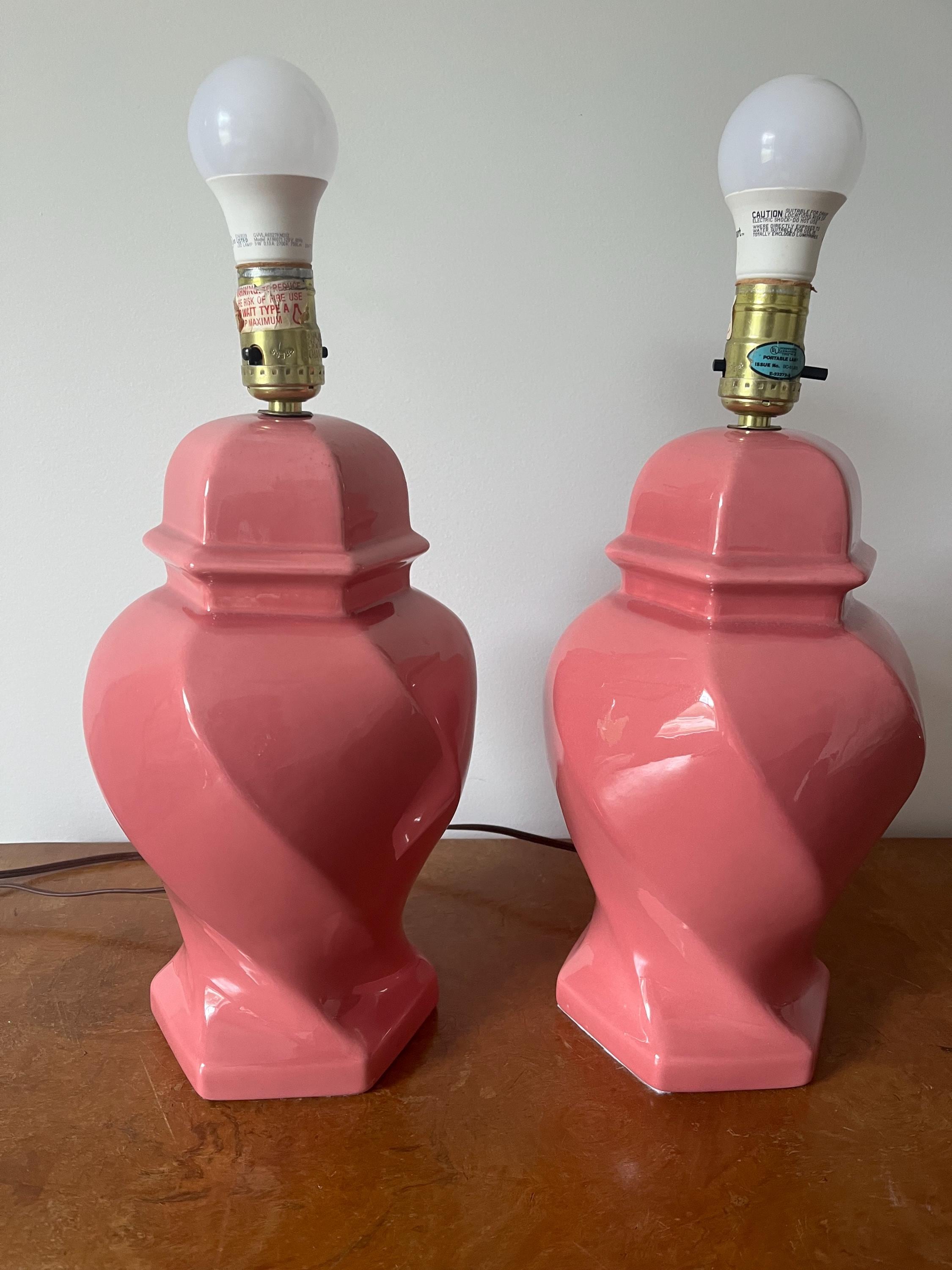 80's pink lamps - Etsy France