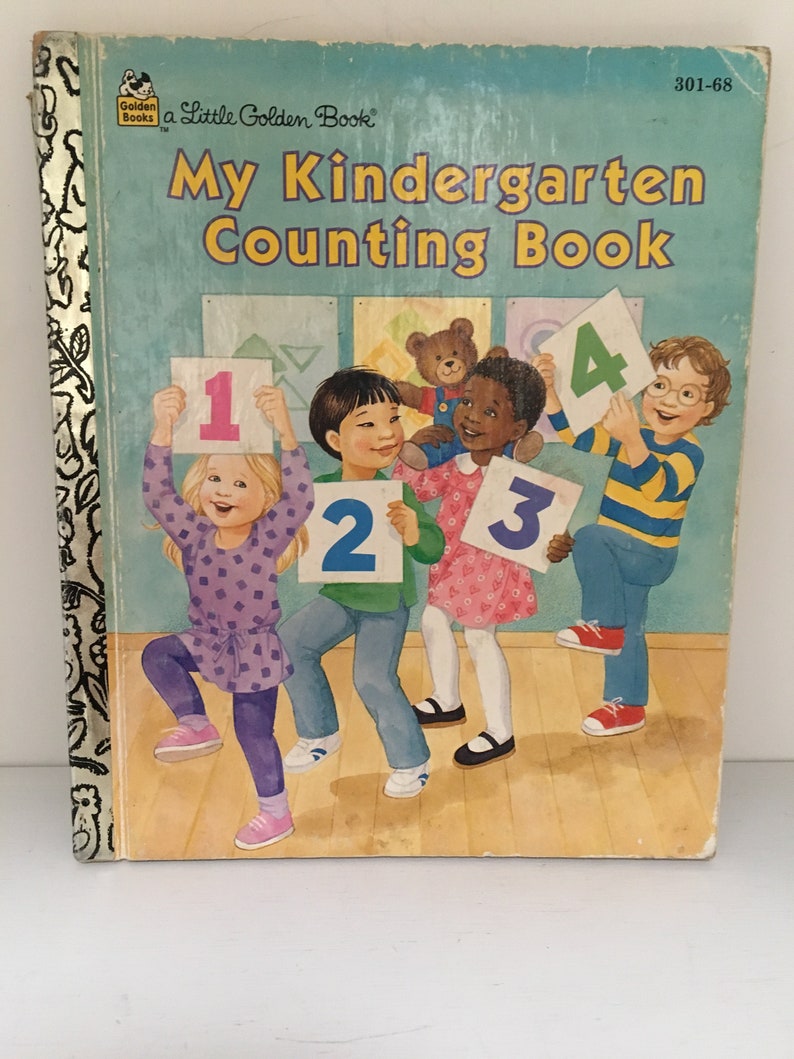 Kindergarten counting book Little Golden Book children's Etsy