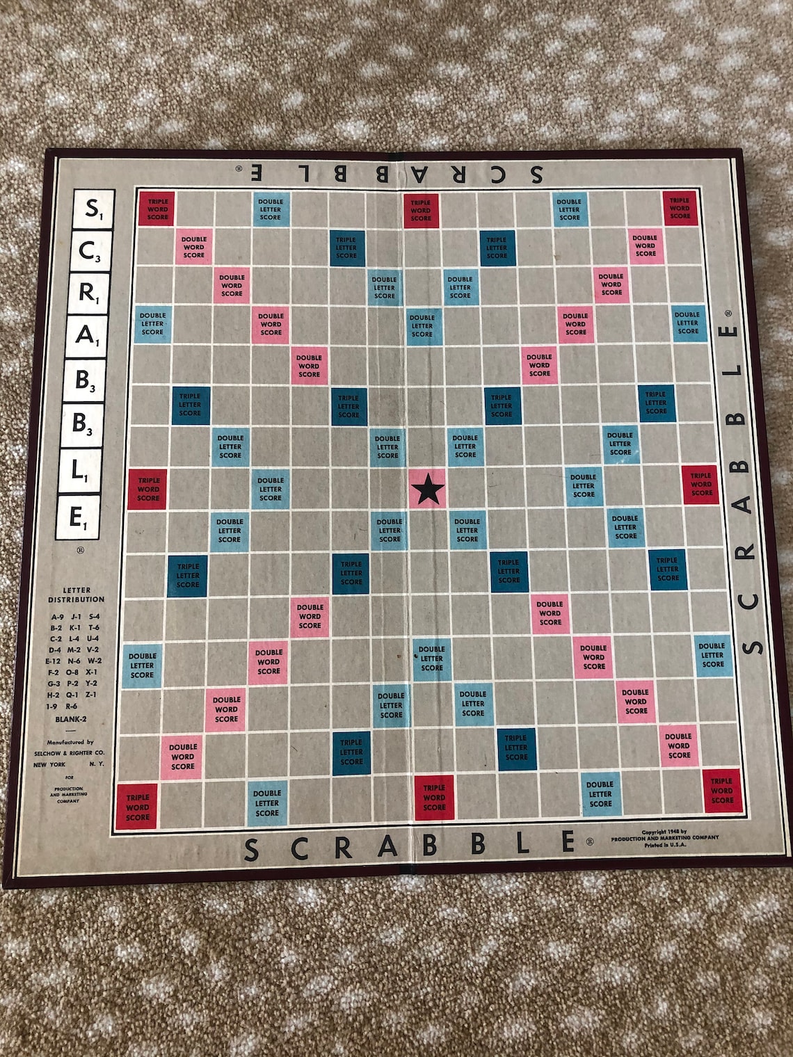 Scrabble game 1953 COMPLETE vintage Selchow & Righter Co. word Etsy