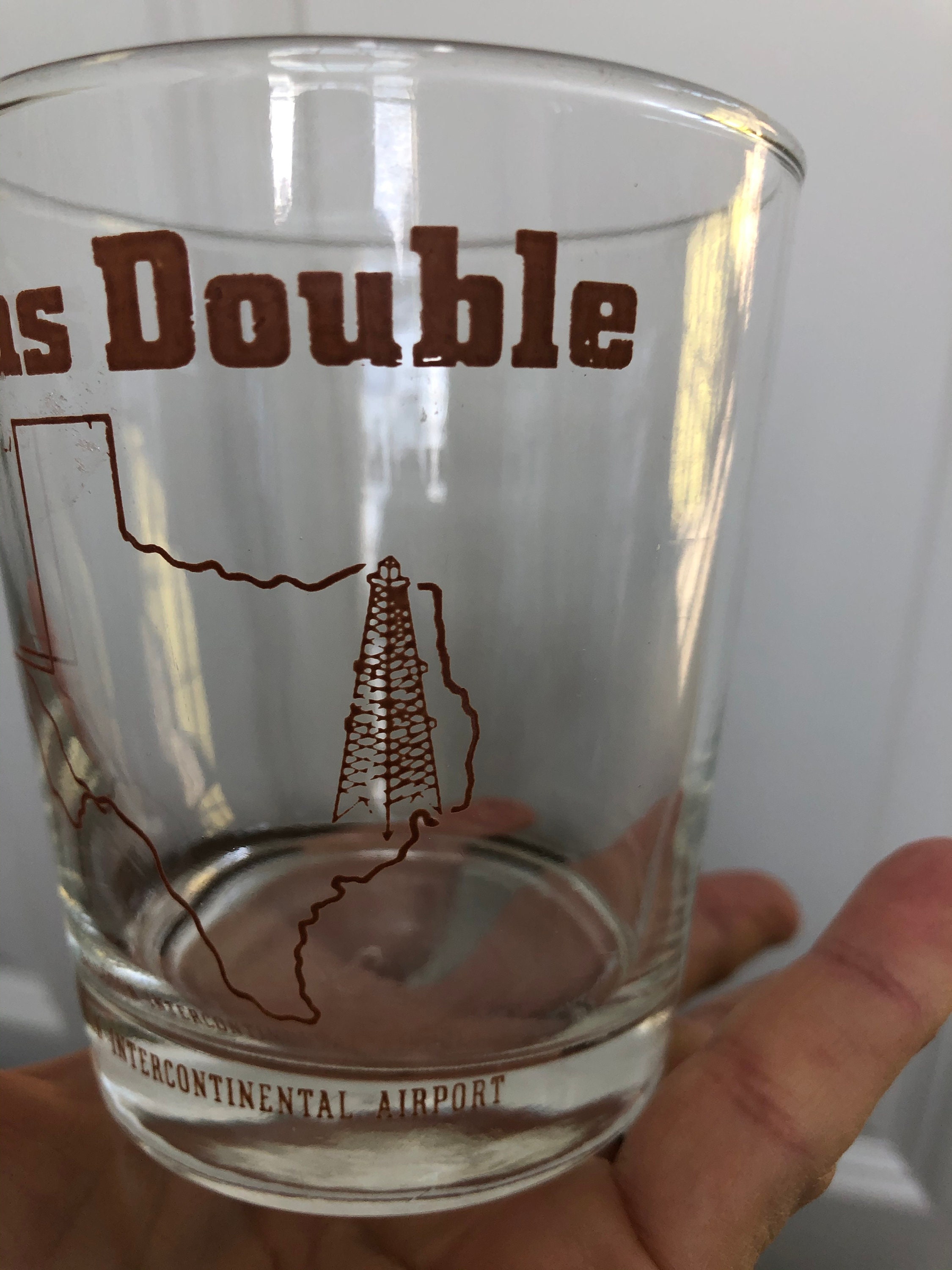 Texas cocktail glass Texas double Houston Intercontinental Etsy