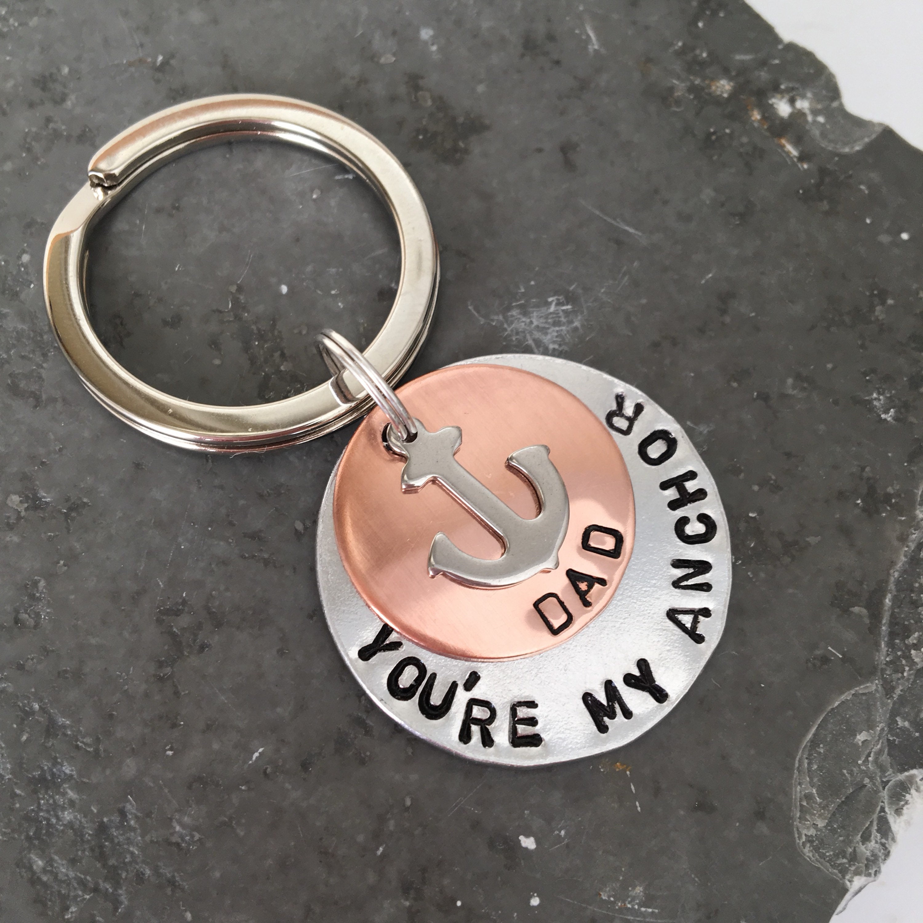 Father's Day Keyring Dad Keyring Anchor Father's Etsy