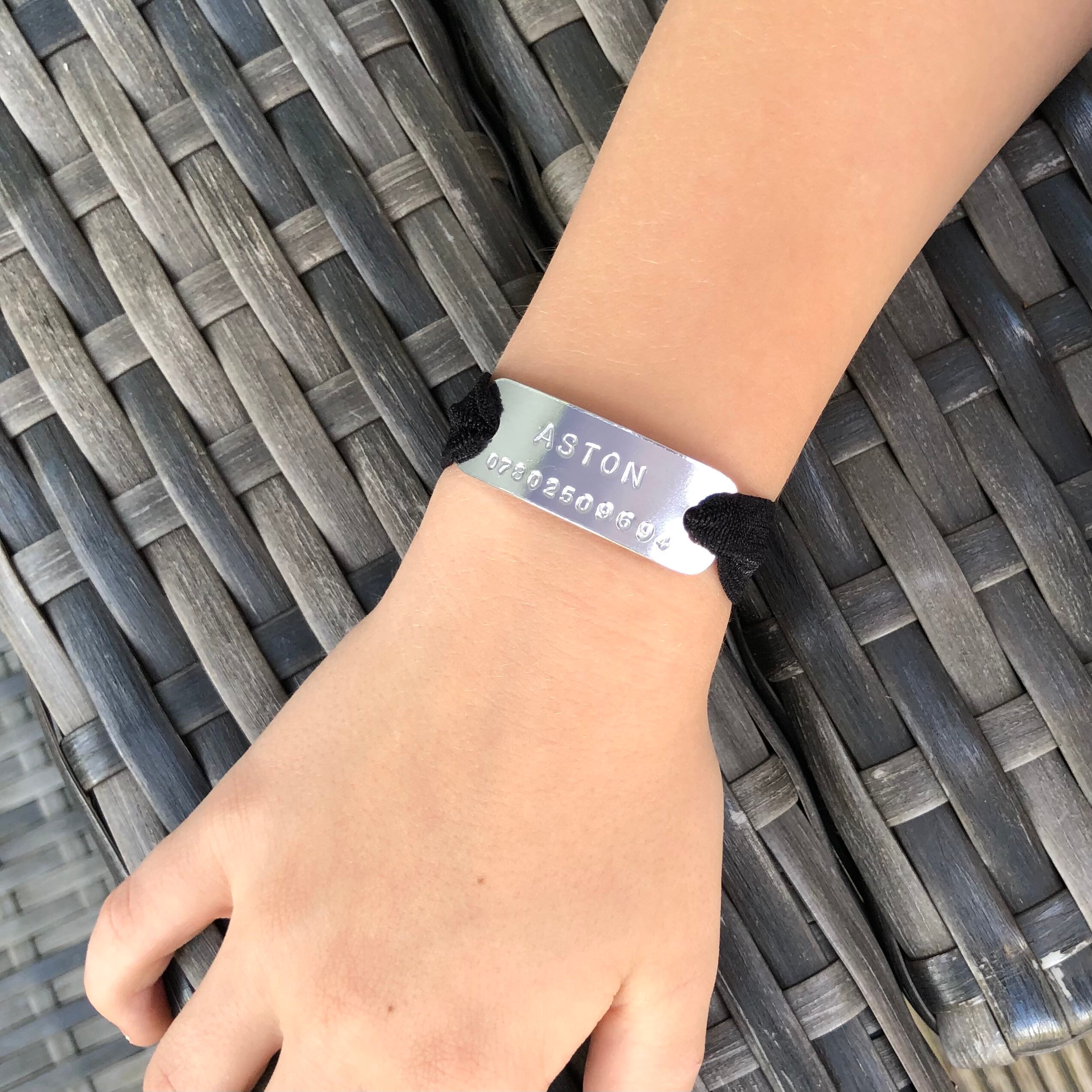 Child ID Bracelets Personalised ID Bracelet for Kids Medical Etsy