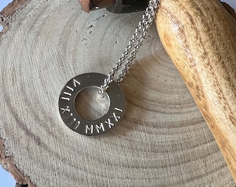 Pewter Necklace, Personalised Necklace, Jewellery for Him, Men's