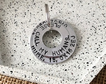 Aluminium Double Washer Dog ID Tag