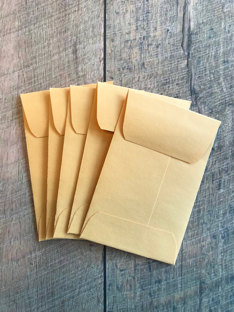 Kraft No. 1 Coin Envelope 2.25 X 3.5 Etsy