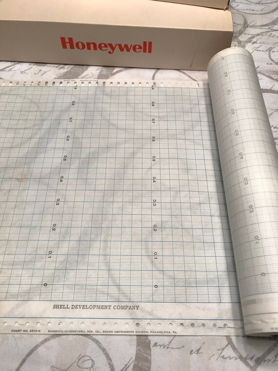 with light brown lines 33A8829NN Fisher Controls Chart Paper Roll Paper