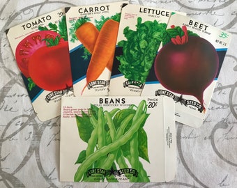 Vintage Vegetable Seed Packets (A)