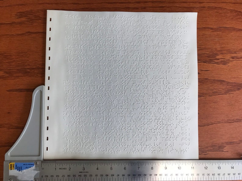 Large Vintage Braille Paper 11.25 x 23 | Etsy