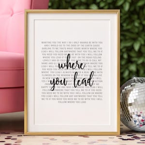 Gilmore Girl Print Where You Blei Songtext I Will Follow Wall Art Movie Poster Wohnkultur Rory Lorelai Wall Decor Print Freund Geschenk Song Merch