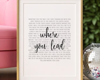 Gilmore Girl Print Where You Blei Songtext I Will Follow Wall Art Movie Poster Wohnkultur Rory Lorelai Wall Decor Print Freund Geschenk Song Merch