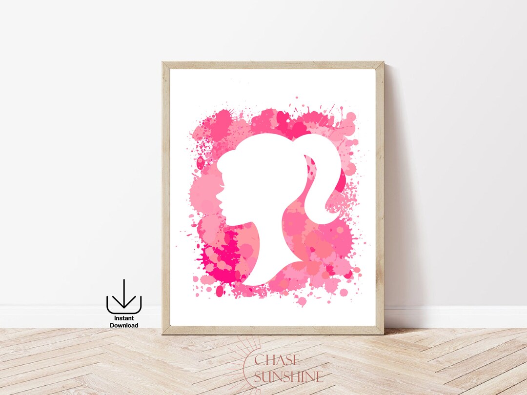 Barbie Inspired Print Wall Decor Girls Room Decor Pink Etsy