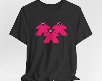 Camiseta de Meeples de Games: Camiseta unisex para fanáticos de Squid
