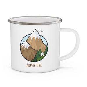 Meeple Adventure Enamel Camping Mug | board game | meeple | Hiking Gift | Camping Mug | Hiker Gift | nerdy mug