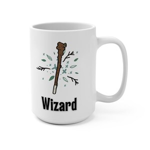 Wizard D&D White Ceramic Mug | Dnd merch | dungeons and dragons | gift for wizard | gift for mage | dnd wizard | gift for dnd