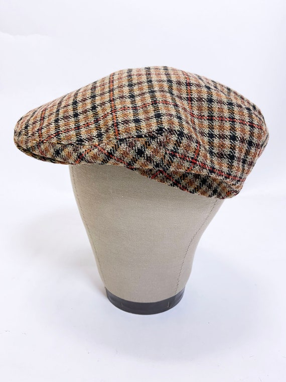 Vintage Lock and Co Hatters plaid Flat Cap 7 1/4 - image 3