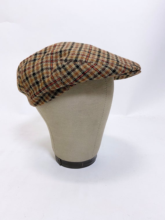 Vintage Lock and Co Hatters plaid Flat Cap 7 1/4 - image 2