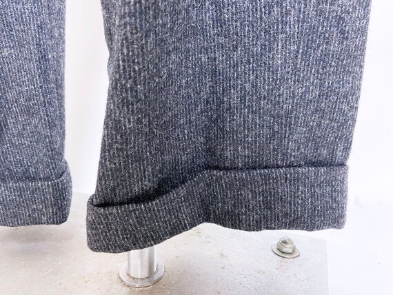 Mens Vintage 1950s Black and Gray Yarn Dye Wool P… - image 10