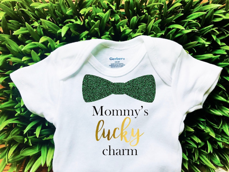 Irish Mommys Lucky Charm Baby Onesie Luck Charm Onesie Irish St Patricks Day Boy Girl Onesie Outfit St Paddys Day Baby Onesie