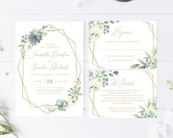 printable wedding invitations etsy